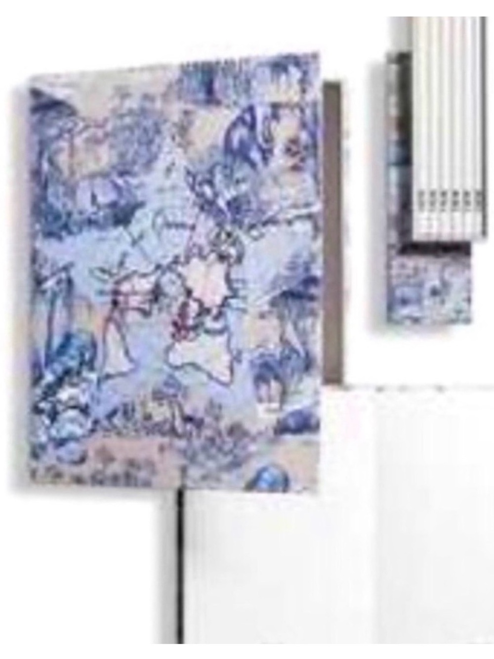 Dior Light Blue Printed Leather Tote